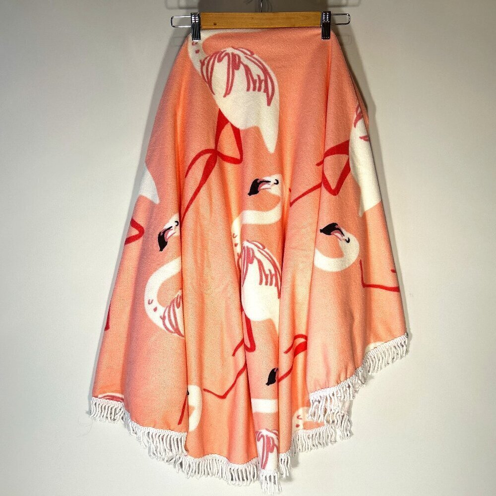 Haven & Key Flamingo Beach Blanket Travel Vacation Towel 5Ft. Diameter Round